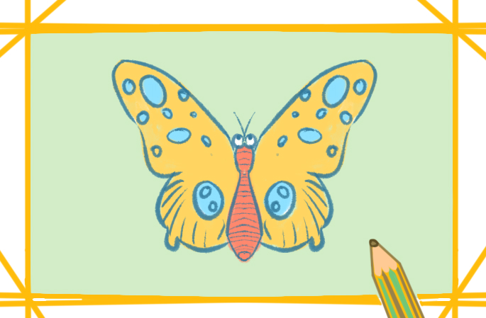 飞舞的蝴蝶简笔画带颜色的图片怎么画