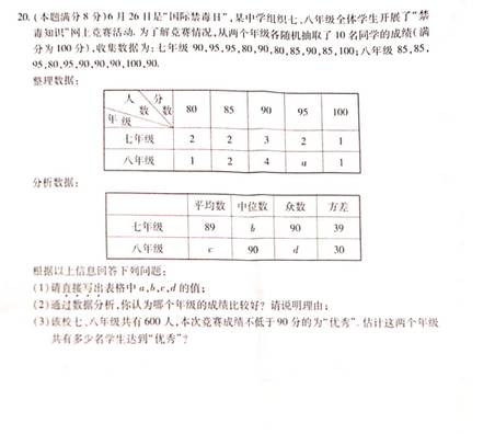 2020年湖北荆州中考数学真题