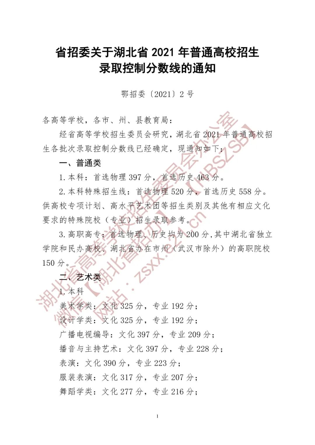 湖北省2022年高考录取分数线“公布”