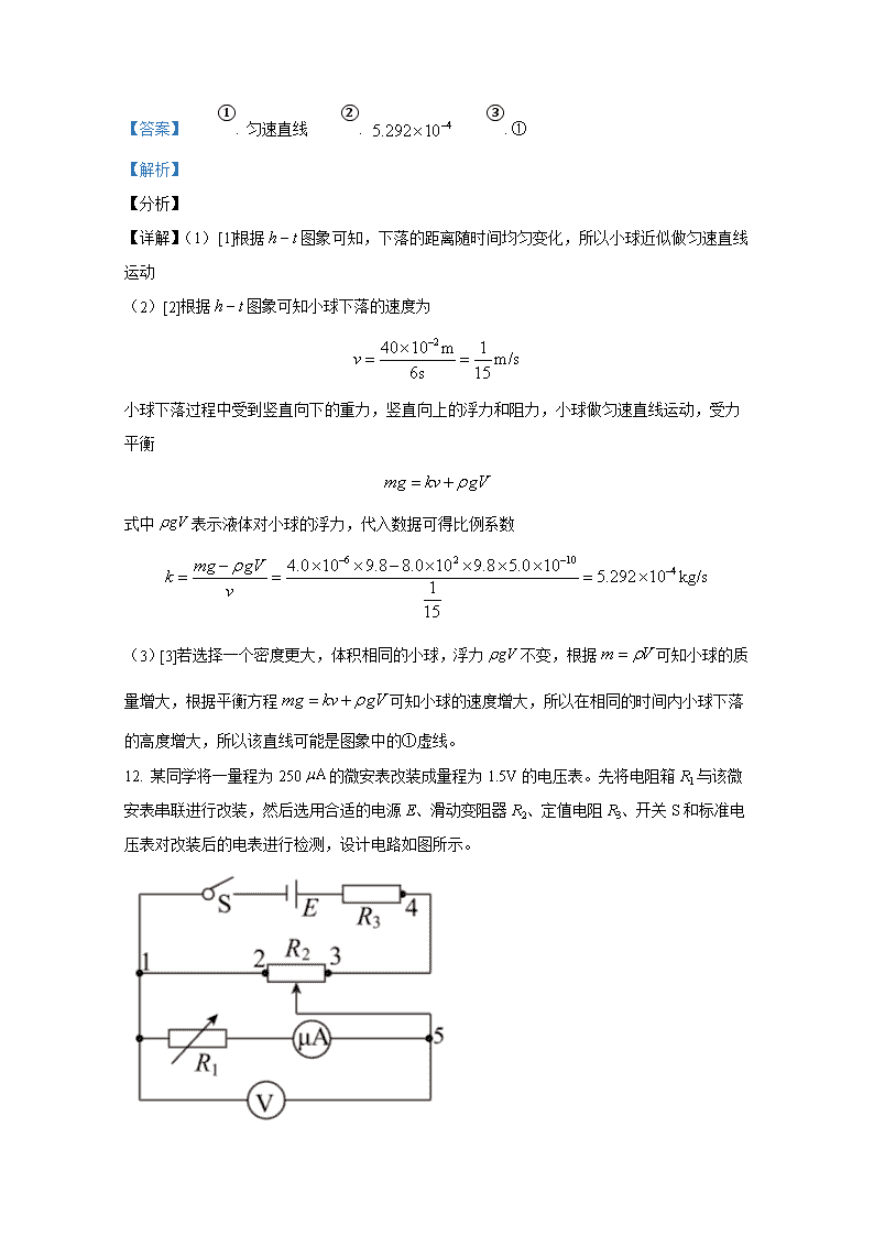 2021年辽宁高考物理真题试卷