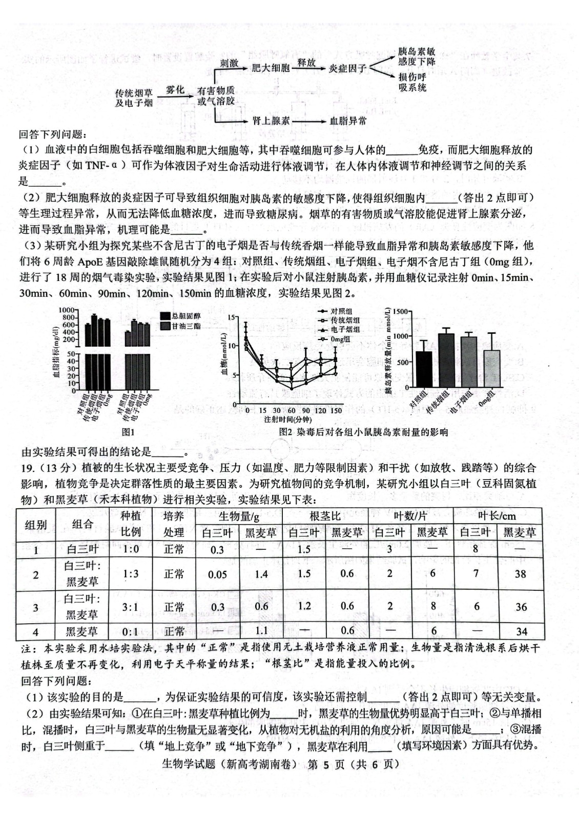 湖南省名校联盟2023届高三3月联考生物试题