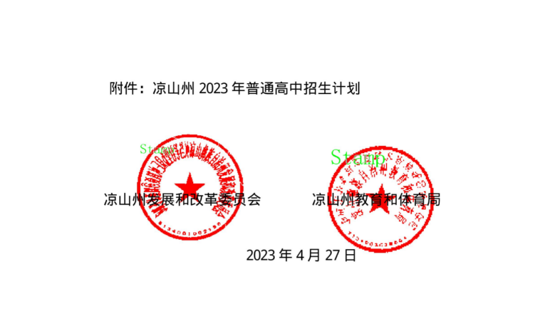 四川凉山2023年普通高中招生计划的通知