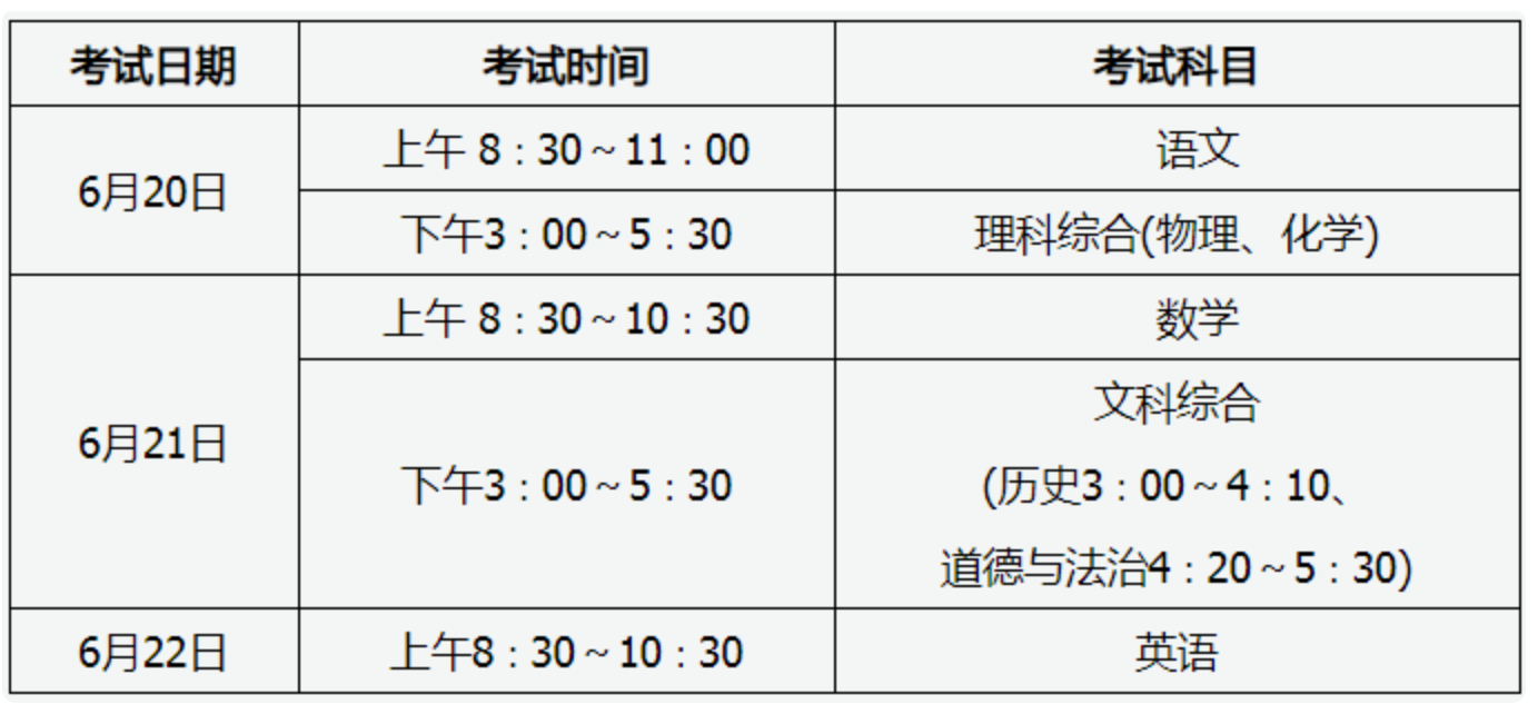 2023年山西中考时间是几月几号