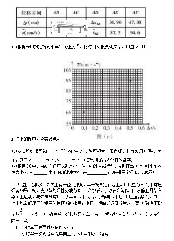 2023全国甲卷高考理综真题