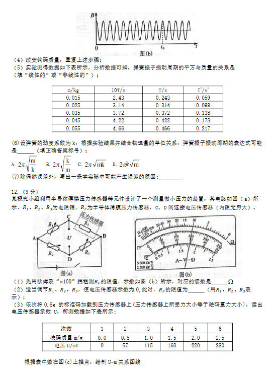 2023高考物理试题湖南