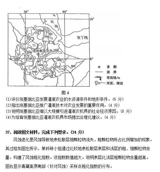 2023年高考文综试卷全国甲卷