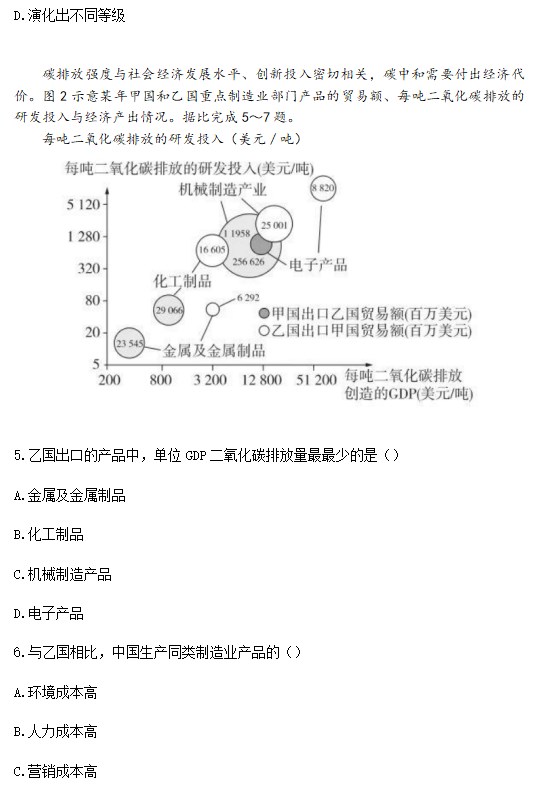 2023湖南地理高考试卷