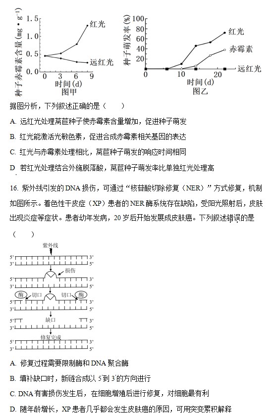 2023浙江高考生物卷真题