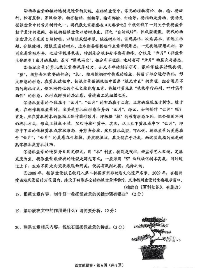 云南省2023年中考语文真题