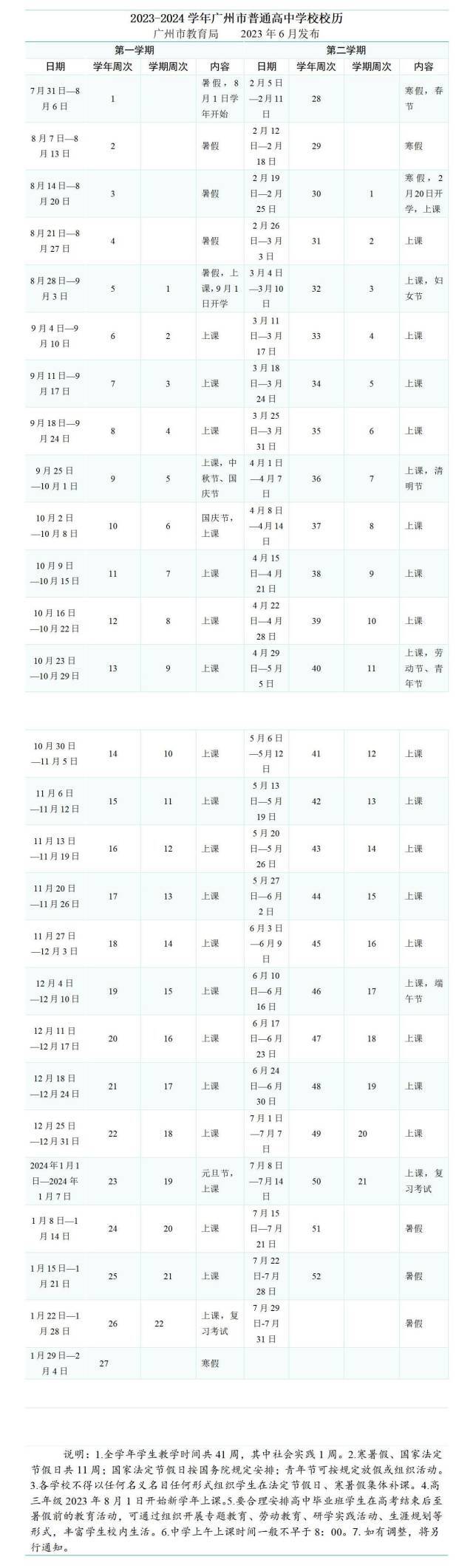 2023广州中小学暑假结束时间