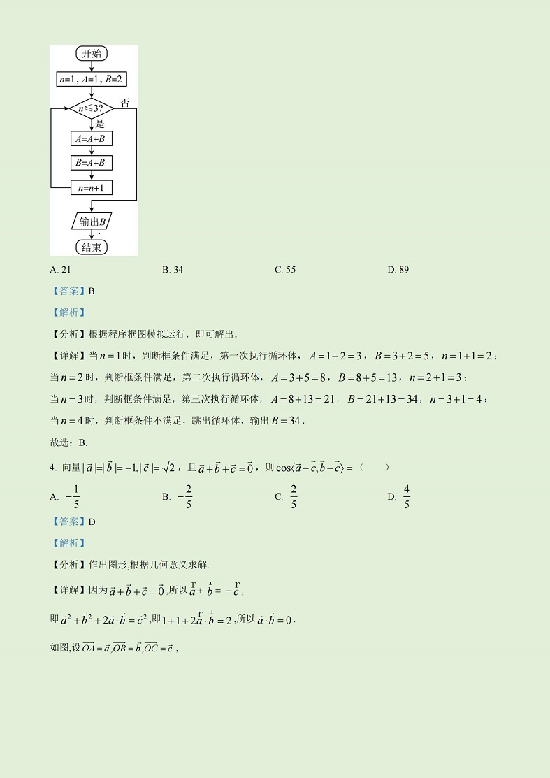 2023年高考理科数学试卷及答案(贵州)