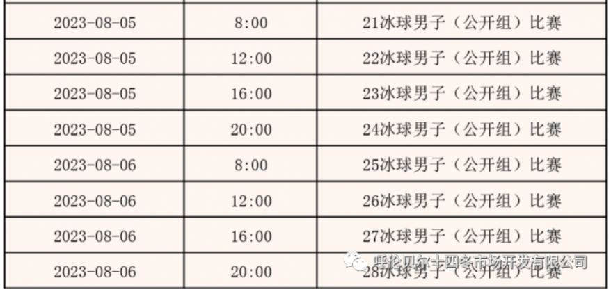 十四冬运会2023冰球比赛时间（附赛程表）