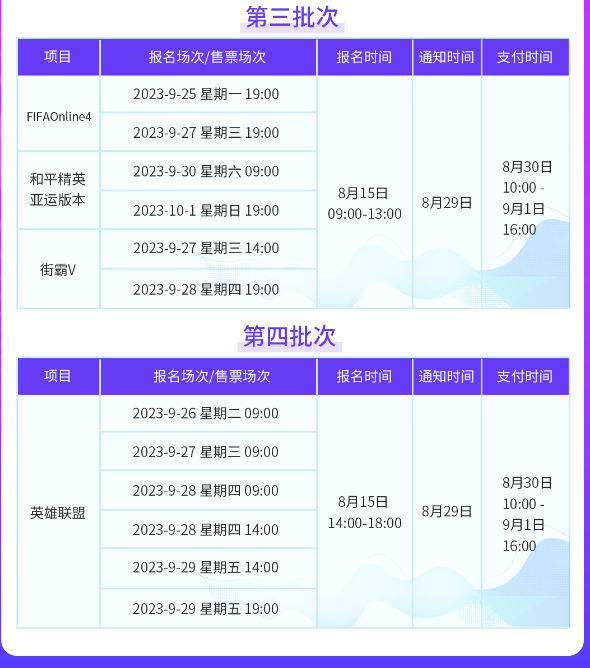 2023杭州亚运会门票什么时候开售