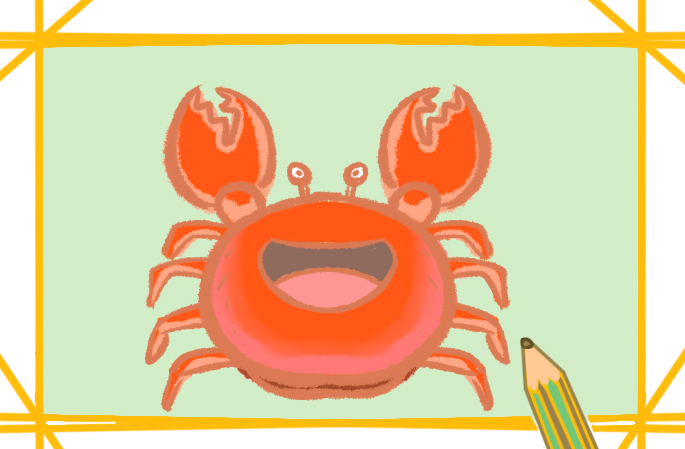 螃蟹怎么画漂亮又简单画法
