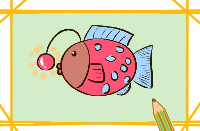 可爱好看的鱼上色简笔画要怎么画