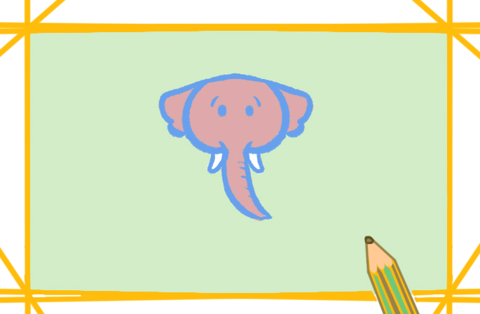 善良的大象上色简笔画要怎么画