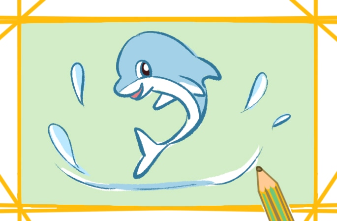 可爱的海豚简笔画图片怎么画