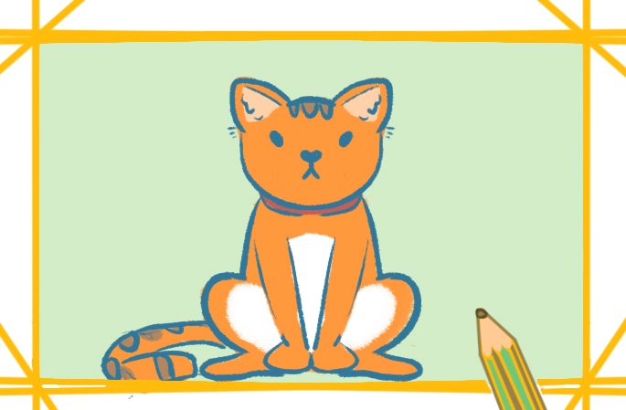 可爱的橘猫简笔画图片怎么画