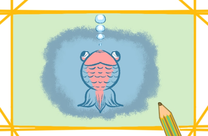 水里的金鱼简笔画图片怎么画