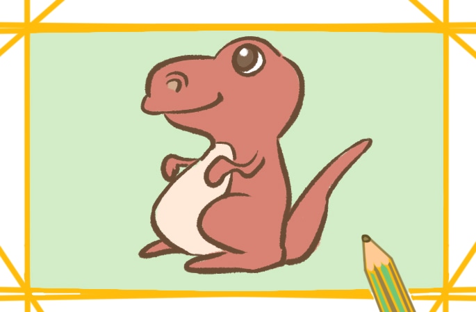 可爱的恐龙宝宝简笔画图片怎么画