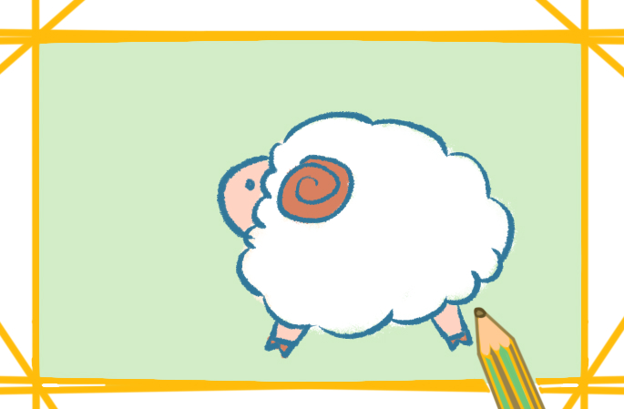 软绵绵的小羊简笔画图片教程步骤