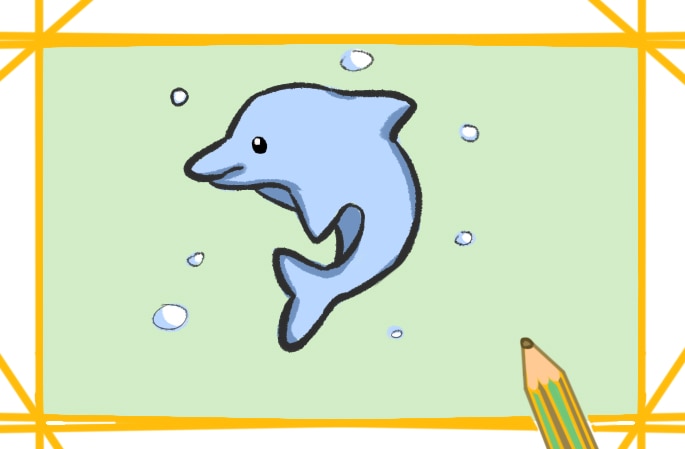 漂亮的海豚简笔画图片怎么画
