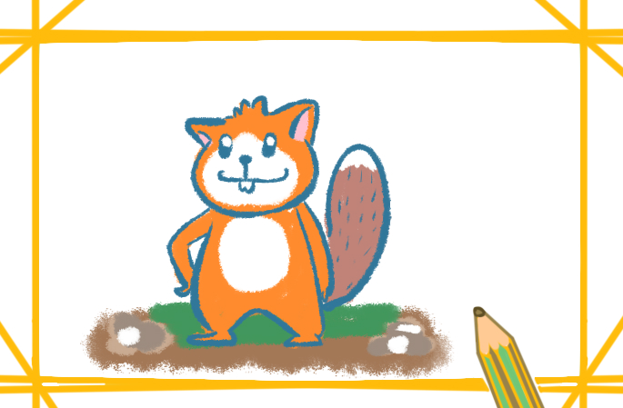 学画简笔画之动物篇：小松鼠怎么画好看又简单步骤图