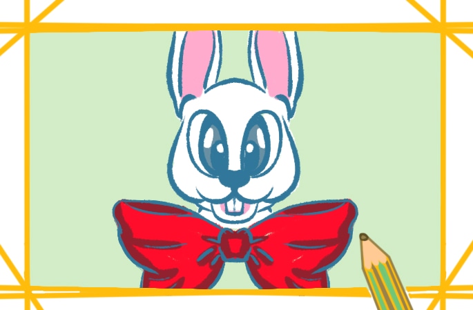 开心的兔子简笔画图片怎么画