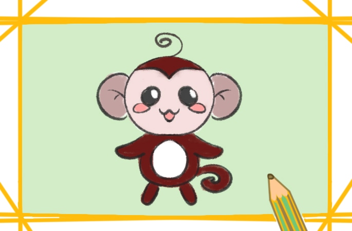 可爱的猴子简笔画图片怎么画