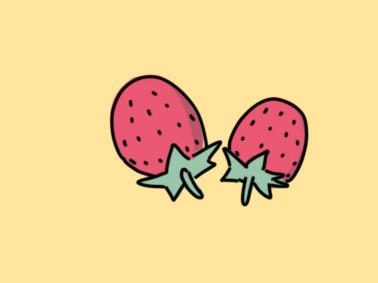 水果草莓上色简笔画要怎么画