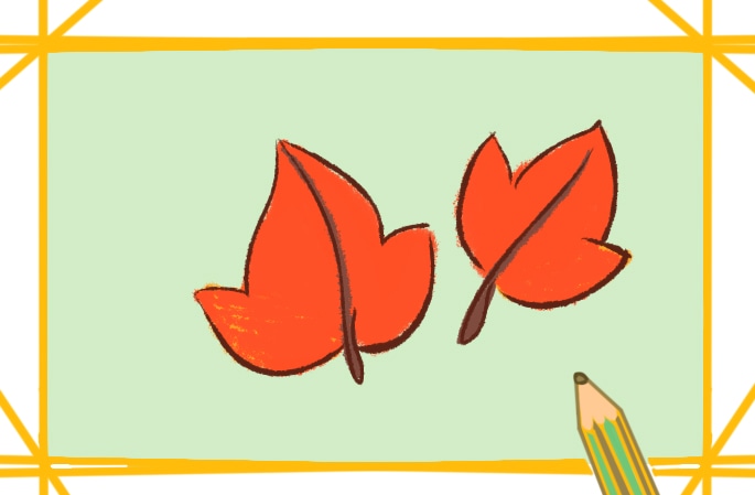 火红的枫叶简笔画图片怎么画
