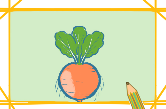 蔬菜之胡萝卜上色简笔画要怎么画