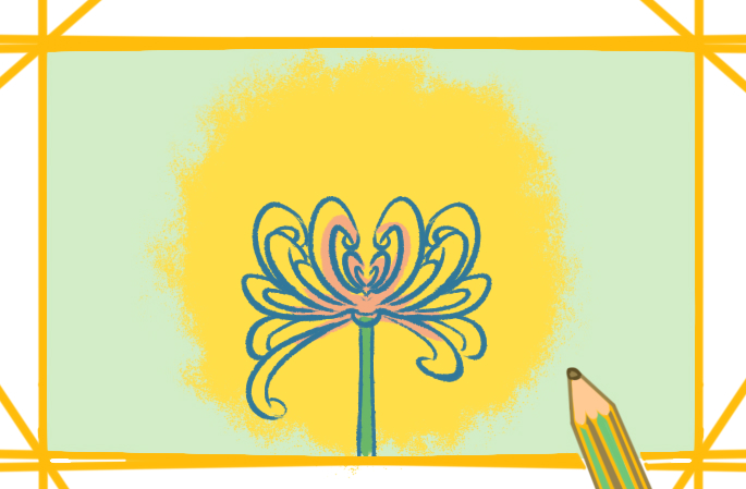 盛开的菊花上色简笔画要怎么画