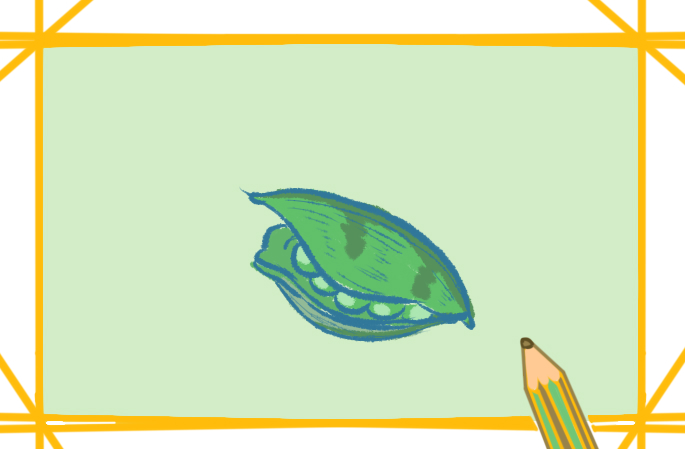 简单漂亮的豌豆简笔画怎么画