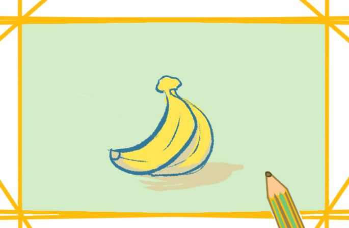 金黄色的香蕉简笔画图片怎么画