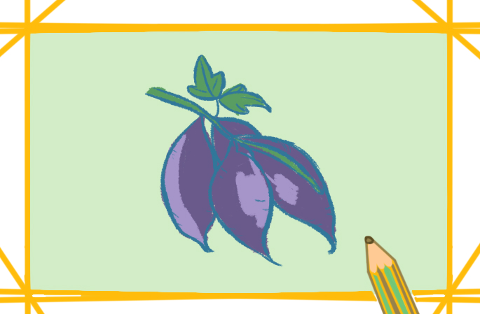 简单容易的紫薯简笔画怎么画
