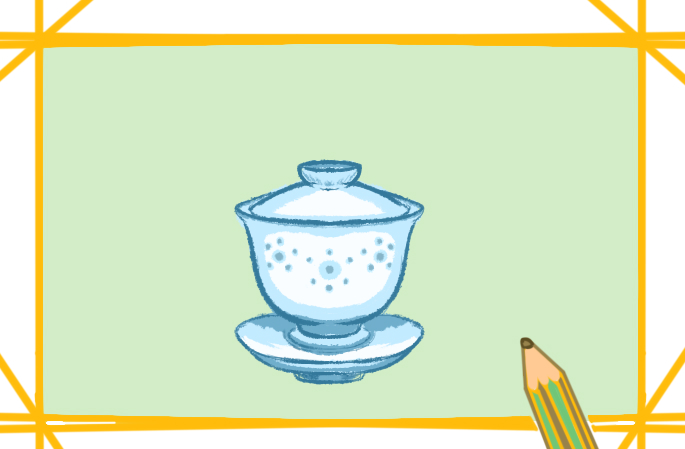 好看的茶具上色简笔画要怎么画