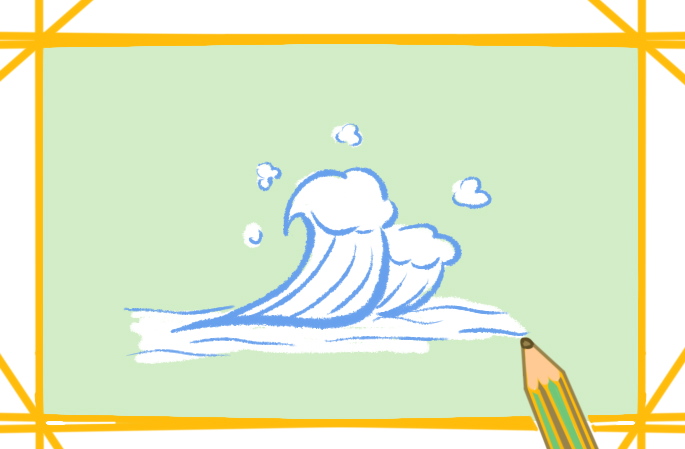 大海浪花的图片怎么画