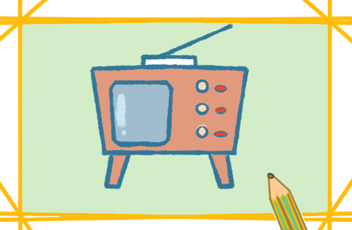 古老的电视简笔画要怎么画