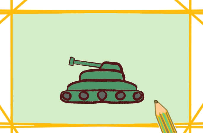 又简单又好看的坦克简笔画图片怎么画