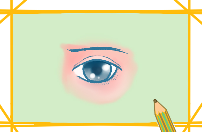漂亮的眼睛上色简笔画要怎么画