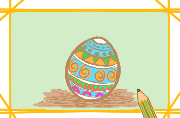 万圣节的漂亮彩蛋简笔画图片怎么画